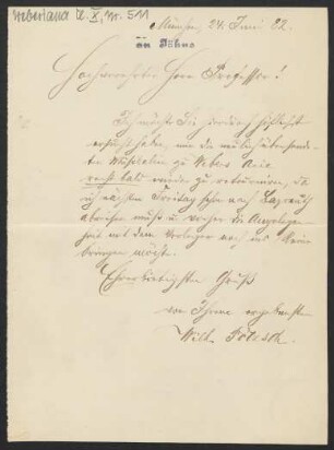 Brief an Friedrich Wilhelm Jähns : 24.06.1882