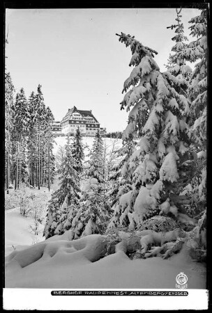 Altenberg im Erzgebirge, Berghof Raupennest mit Schnee