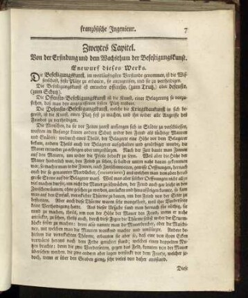 Zweytes Capitel. Von der Erfindung und dem Wachsthum der Befestigungskunst.