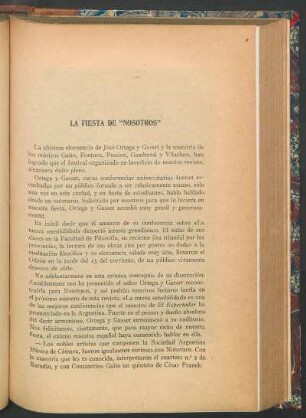 La fiesta de "Nosotros"