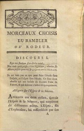 Morceaux Choisis Du Rambler Ou Du Rôdeur : Ouvrage dans le genre du Spectateur