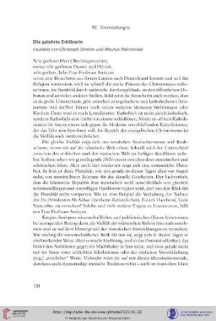 Die gelehrte Erklärerin : Laudatio