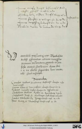 [fol. 16] Rektorat Theobald Bapst 1522/23