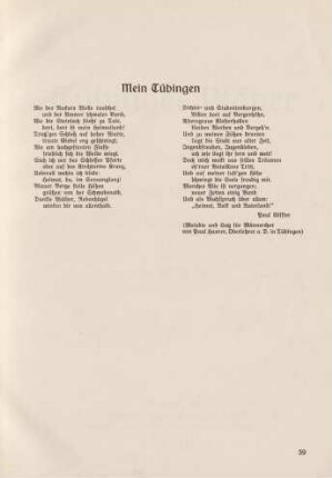 39 Mein Tübingen (Gedicht)