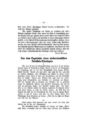Aus dem Tagebuche eines niederrheinischen Industrie-Theologen