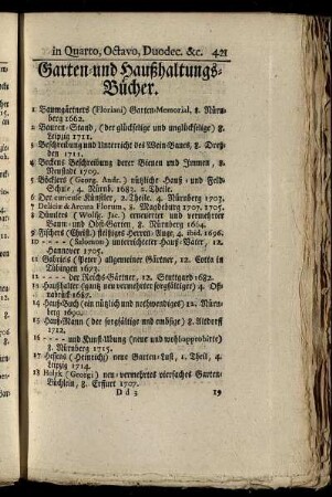 Garten- und Haushaltungs-Bücher