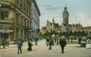 Leipzig: Rossplatz (Marktleben) ; Neues Rathaus