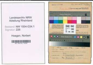 Entnazifizierung Norbert Hoegen , geb. 28.02.1919 (Assistenzarzt)