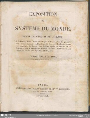Exposition Du Système Du Monde