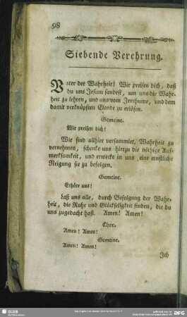 Siebende Verehrung