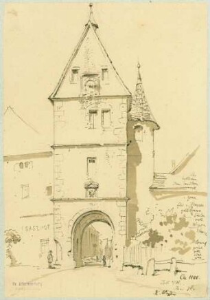 Zell am Harmersbach Feldsichtige Ansicht Untertorturm