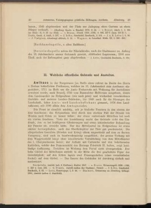 II. Weltliche öffentliche Gebäude und Anstalten.