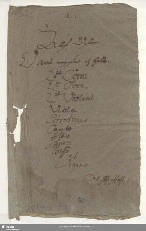 Stimmensatz [Schreiber: Opitz, J. S.; u.a.]