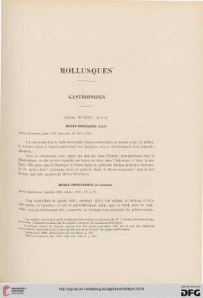 Mollusques