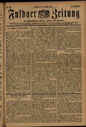 Ausgabe vom Freitag, den 12. Juli 1895.