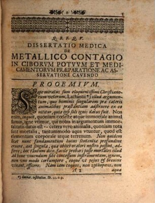 Diss. med. qua mors in olla, seu metallicum contagium in ciborum, potuum e praeparatione ac asservatione cavendum indicatur