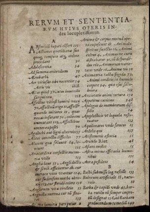 Rerum Et Sententiarum Huius Operis Index