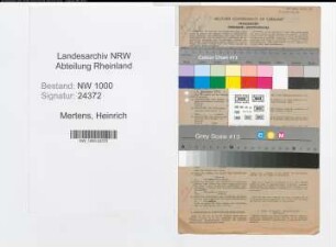 Entnazifizierung Heinrich Mertens, geb. 18.08.1899 (Stellmacher)