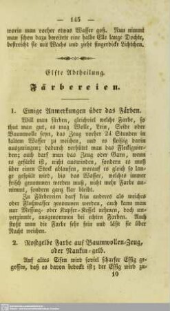 Elfte Abtheilung. Färbereien