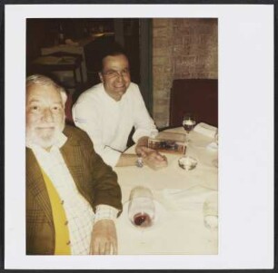 Wolfram Siebeck und René Conrad im Restaurant Parc Fermé in Berlin
