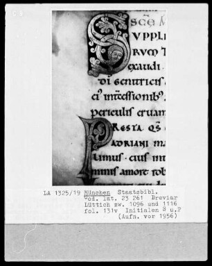 Sakramentar, Folio 208 (Blatt) — ---, Folio 208 (Blatt)Initiale S, Folio 131 recto