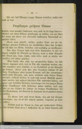 Verpflanzen größerer Bäume