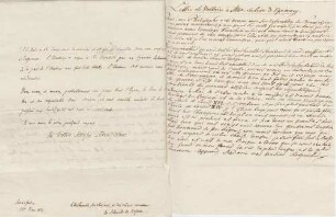 Voltaire an Louise Florence Pétronille Tardieu d'Esclavelles d' Epinay (Ferney-Voltaire)