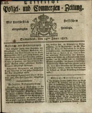 Nr. 48, Sonnabend, den 14ten Junii 1817