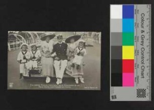 Prinz Adalbert, Prinzessin Viktoria Luise und die Kronprinzessin mit den Prinzen Wilhelm, Louis Ferdinand und Hubertus