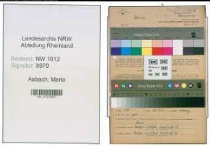 Entnazifizierung Maria Asbach , geb. 12.12.1901 ()