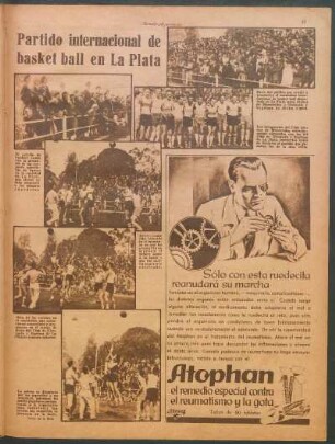 Partido internacional de basket ball en La Plata [Fotografías]
