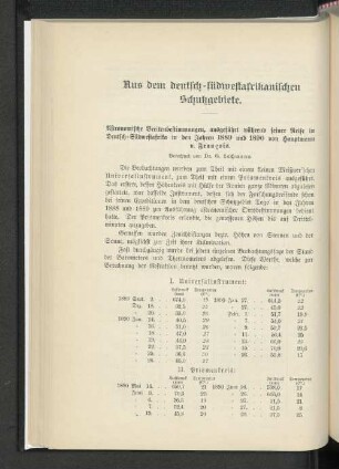 Aus dem deutsch-südafrikanischen Schutzgebiete.