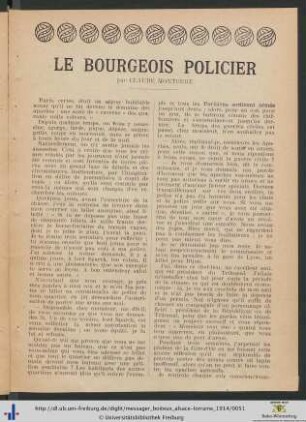 Le Bourgeois Policier.