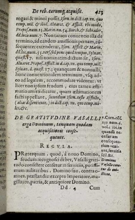 De Gratitudine Vasalli erga Dominum, tanquam quodam acquisitionis consequente.