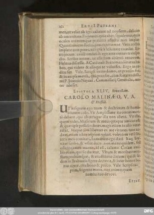 Epistola XLIV. Bruxellam. Carolo Malinaeo, V. A. & Praesidi.
