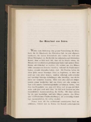 Der Münzfund von Dohra