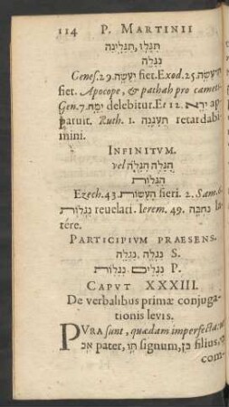 Caput XXXIII. De verbalibus primae coniugationis levis.