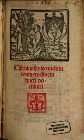 Psalmista secundum consuetudinem S. Dominici
