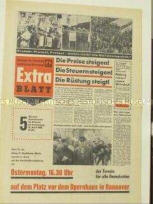 Sonderdruck der Kampagne für Demokratie und Abrüstung zu den Ostermärschen 1968