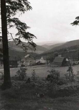 Erzgebirge. Steinheidel nördlich Johanngeorgenstadt. Ortsteilansicht