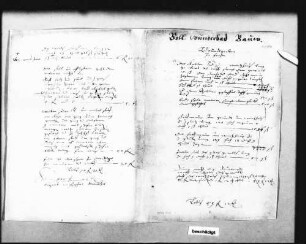Kostenvoranschlag (2 Folio Doppelblatt)