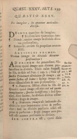 Quaestio XXXV. De imagine, in quatuor articulos divisa.