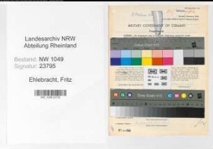 Entnazifizierung Fritz Ehlebracht , geb. 24.07.1897 (Einschaler)