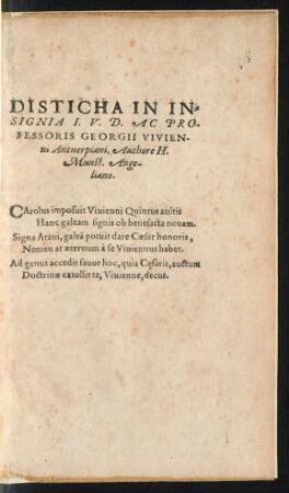 Disticha ...