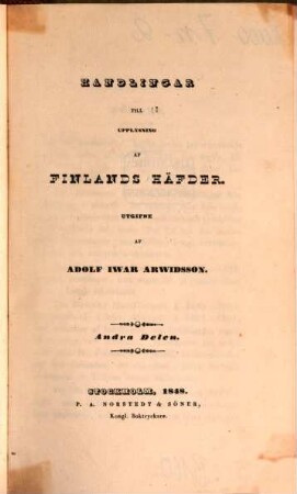 Handlingar till upplysning af Finlands häfder. 2. 1332/1551 (1848)