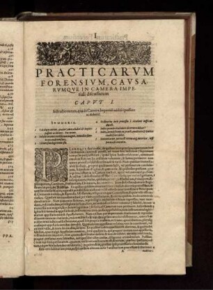 Practicarum Forensium, Causarumque In Camera Imperiali discussarum
