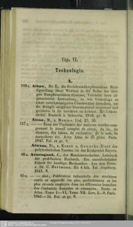 Cap. VI. Technologie