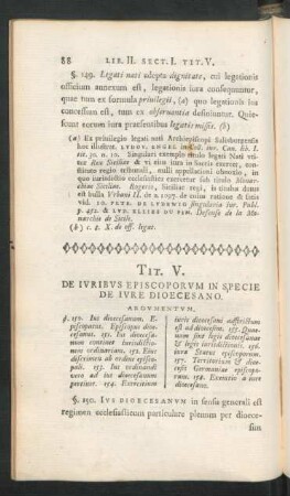 Tit. V. De Iuribus Episcoporum In Specie De Iure Dioecesano