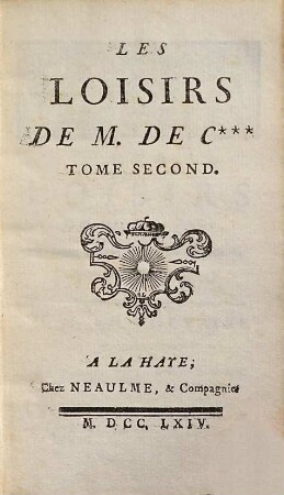Les Loisirs De M. De C... [Chenevière], 2