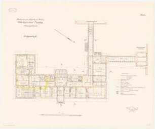 Pathologisches Institut der Charité, Berlin: Hauptgebäude: Grundriss Erdgeschoss 1:100